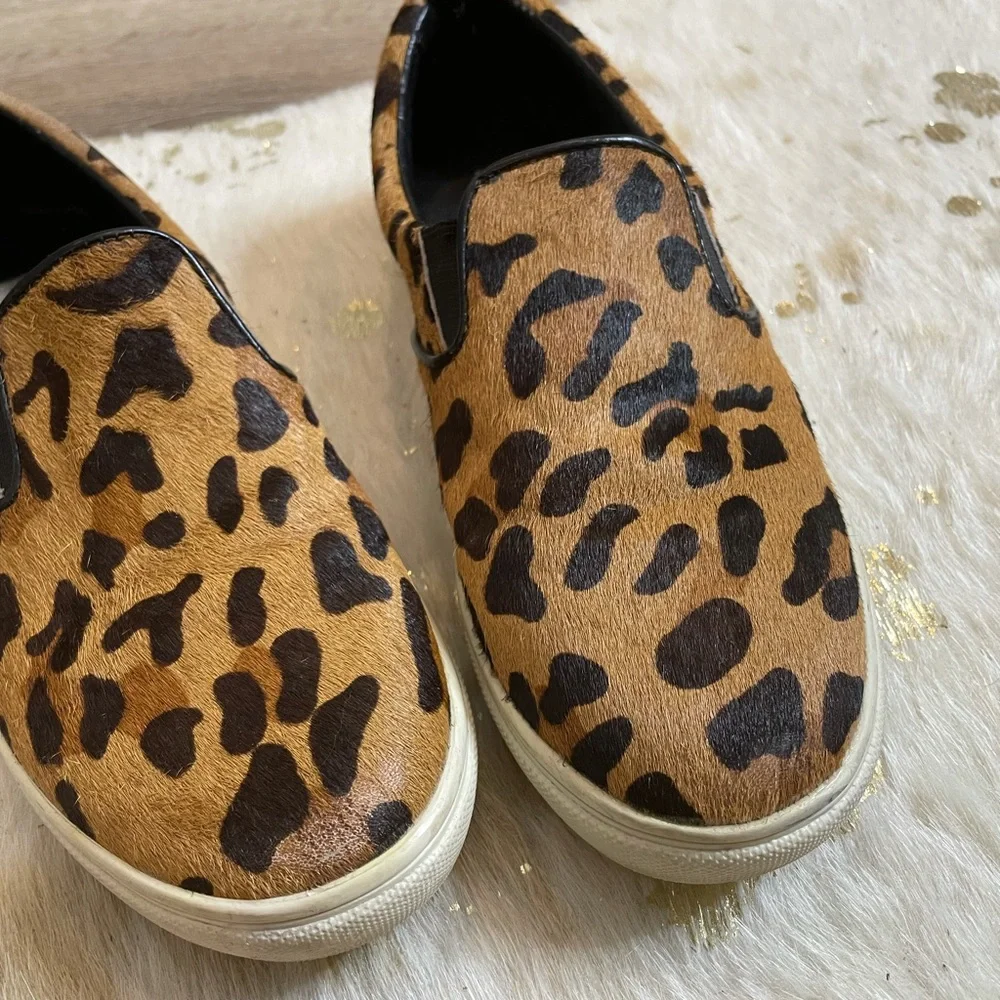 Steve Madden ecentric leopard print pony hair flats - Picture 5 of 6